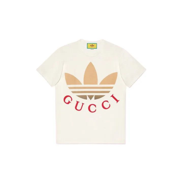Gucci Gucci x Adidas Logo Print T-Shirt Size US S / EU 44-46 / 1 - 1 Thumbnail