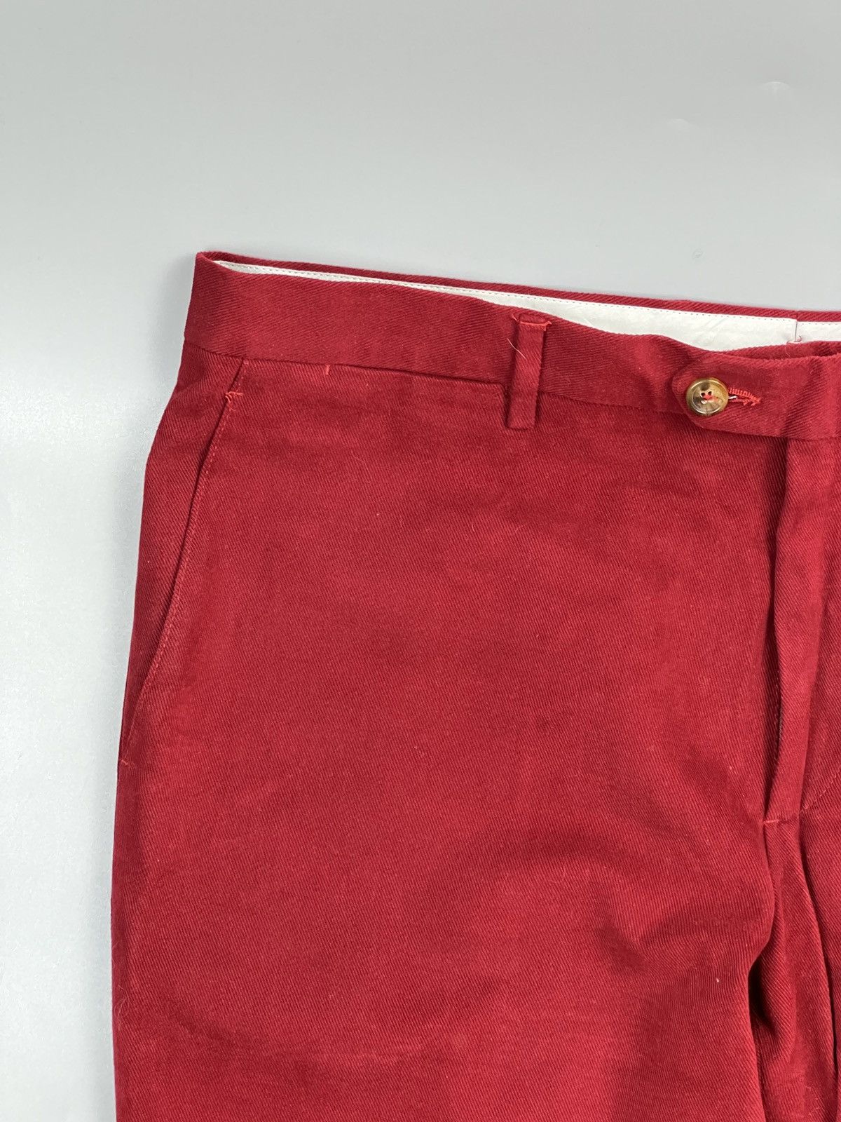 Etro Red Corduroy Trousers Pants (Y0606)
