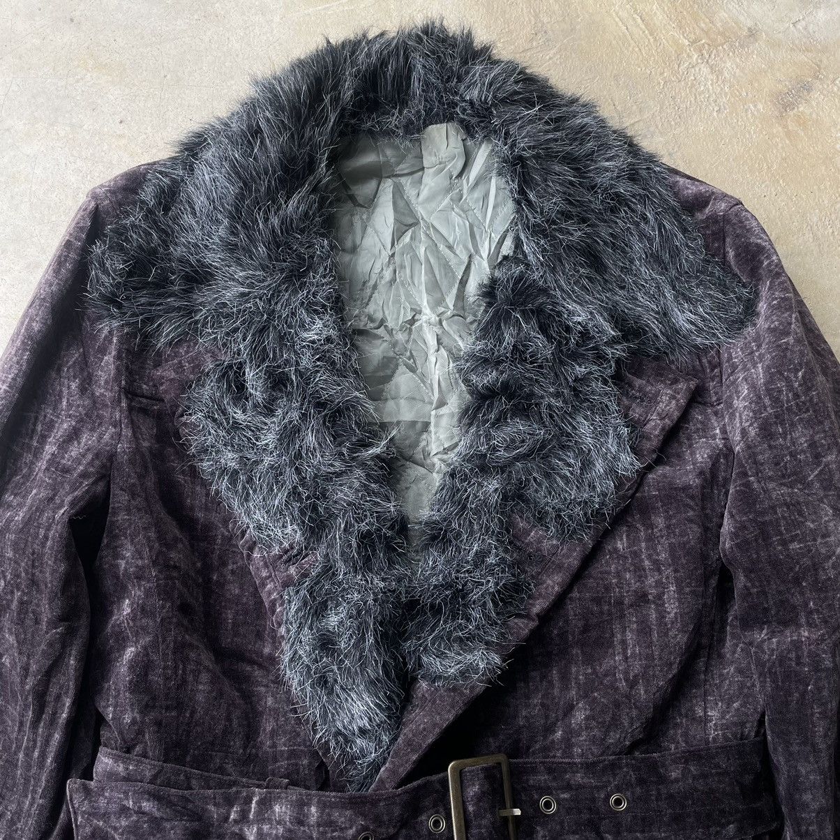 Tornado Mart 🇯🇵Tornado Mart Faux Fur Velvet Belted Gothic Punk Coat Jacket Size US M / EU 48-50 / 2 - 12 Thumbnail