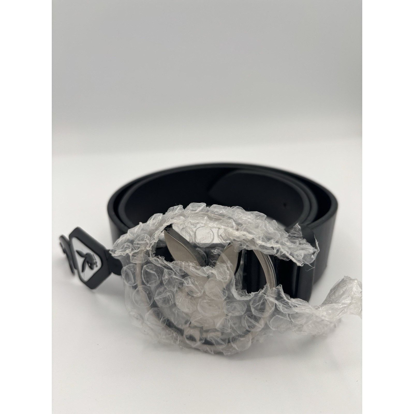 Playboy Vintage Playboy Bunny Belt Mens 42" Italian Leather Silver Size 42 - 8 Thumbnail