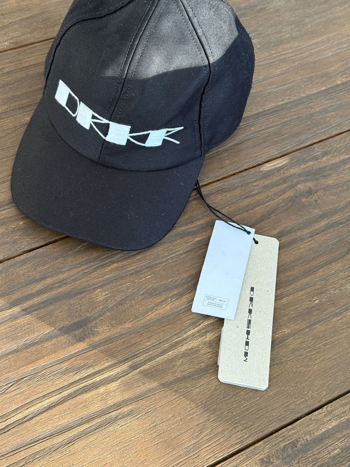 Rick Owens × Rick Owens Drkshdw RICK OWENS DRKSHDW BASEBALL CAP BLACK Size ONE SIZE - 2 Thumbnail