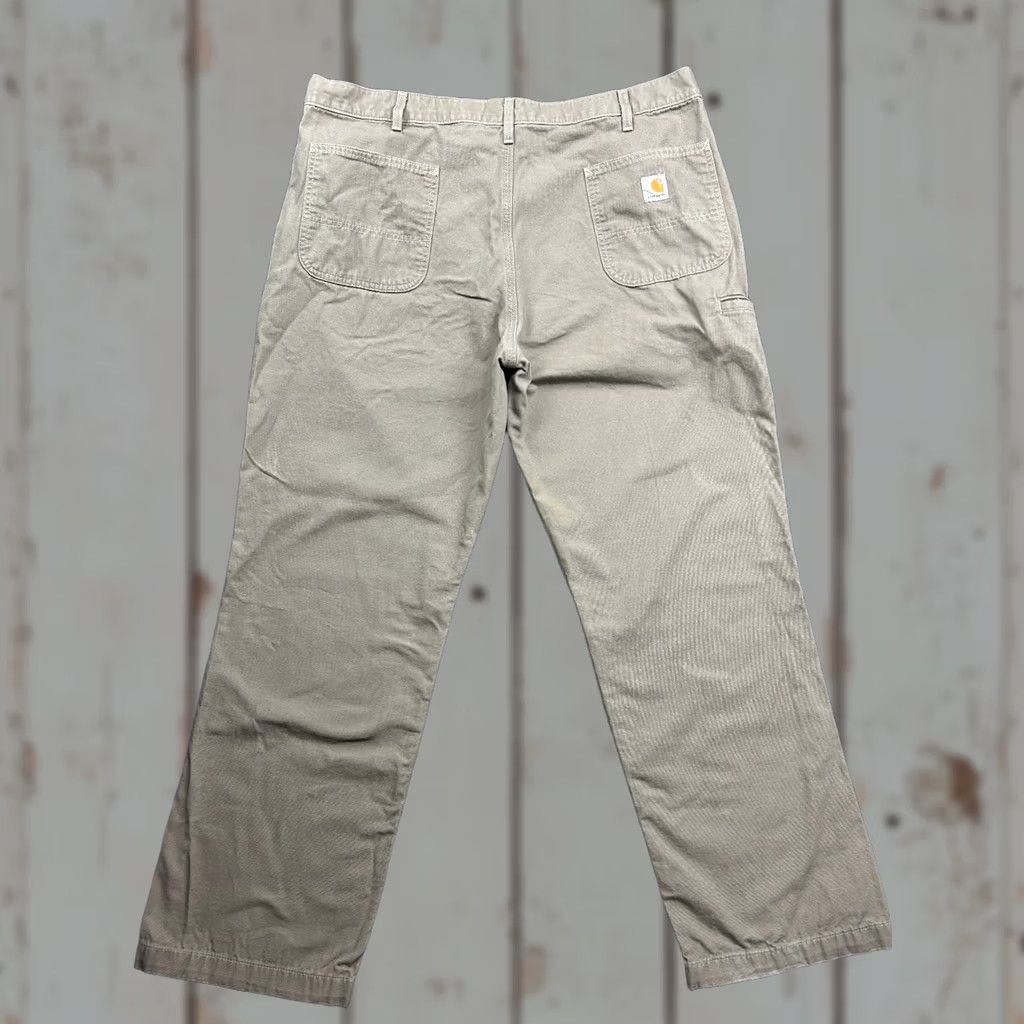 Carhartt VINTAGE Carhartt Relaxed Fit Canvas Work Pants 42 x 32 Brown Mens Carhartt Workwear Pants Relaxed Fit Workwear USA 90s Government? Size US 42 / EU 58 - 1 Thumbnail
