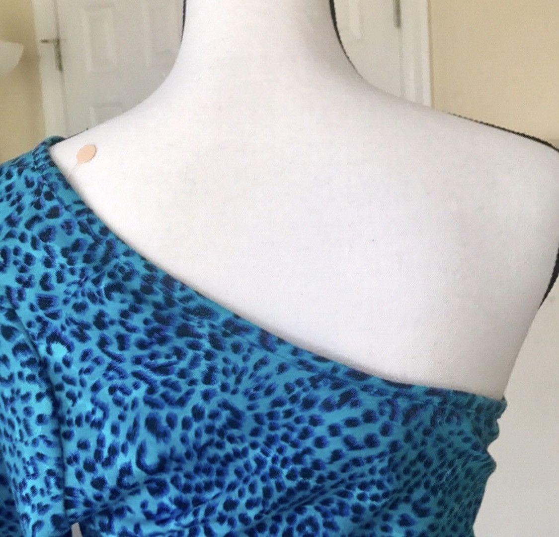 Other URBAN ROSE ONE SLEEVE LEOPARD ANIMAL PRINT TUNIC TOP Size L / US 10 / IT 46 - 8 Thumbnail