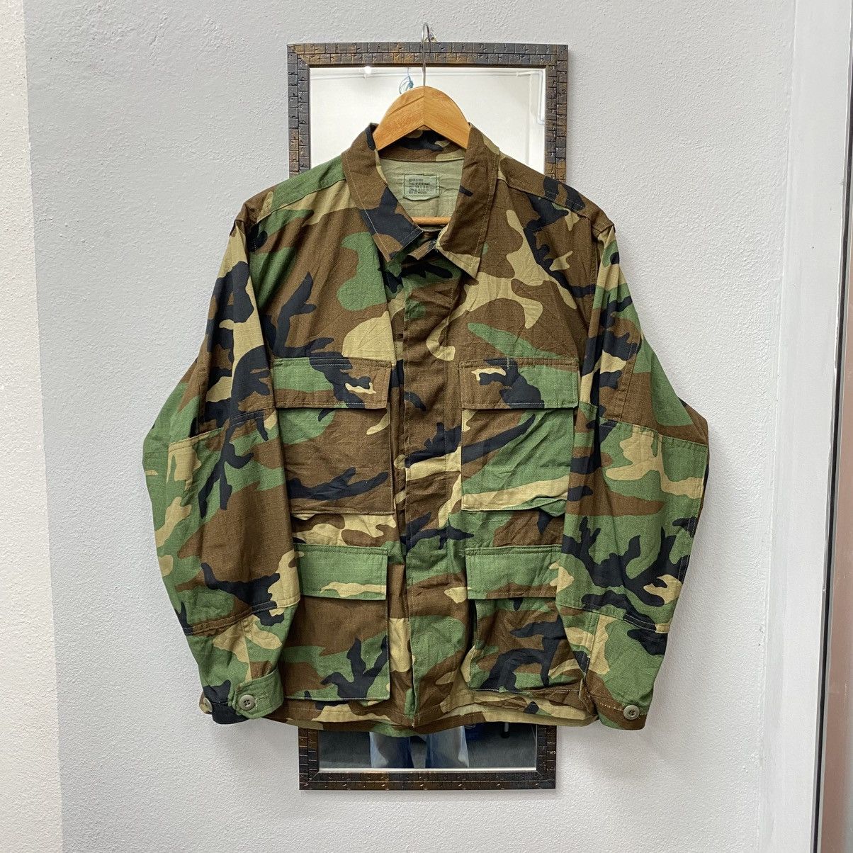 Vintage Deadstock Vintage 80s US Military Woodland Camouflage Jacket Size US M / EU 48-50 / 2 - 1 Thumbnail