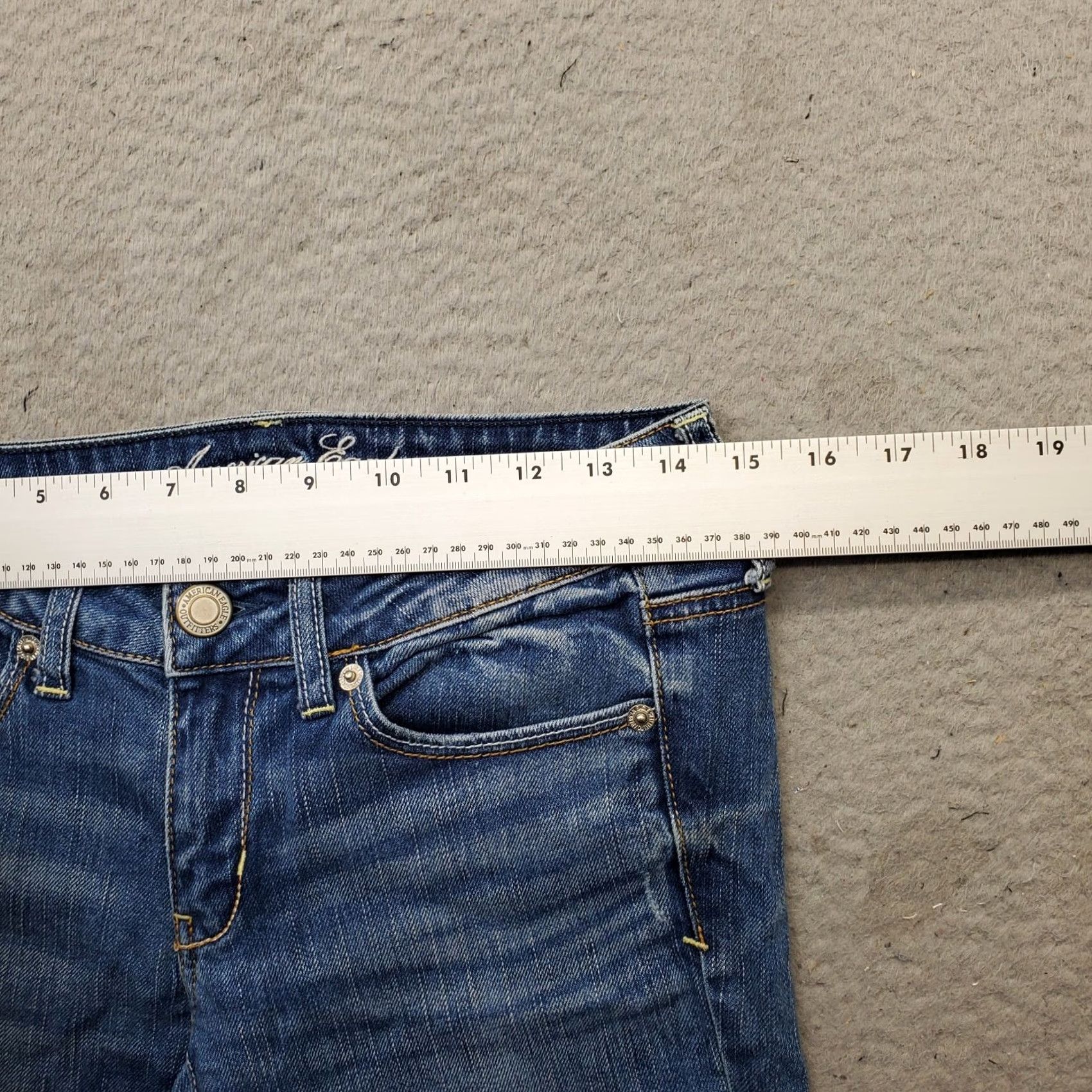American Eagle Outfitters American Eagle Outfitters Skinny Jeans Womens 2 Blue Denim Stretch VINTAGE? Size 26" / US 2 / IT 38 - 6 Thumbnail