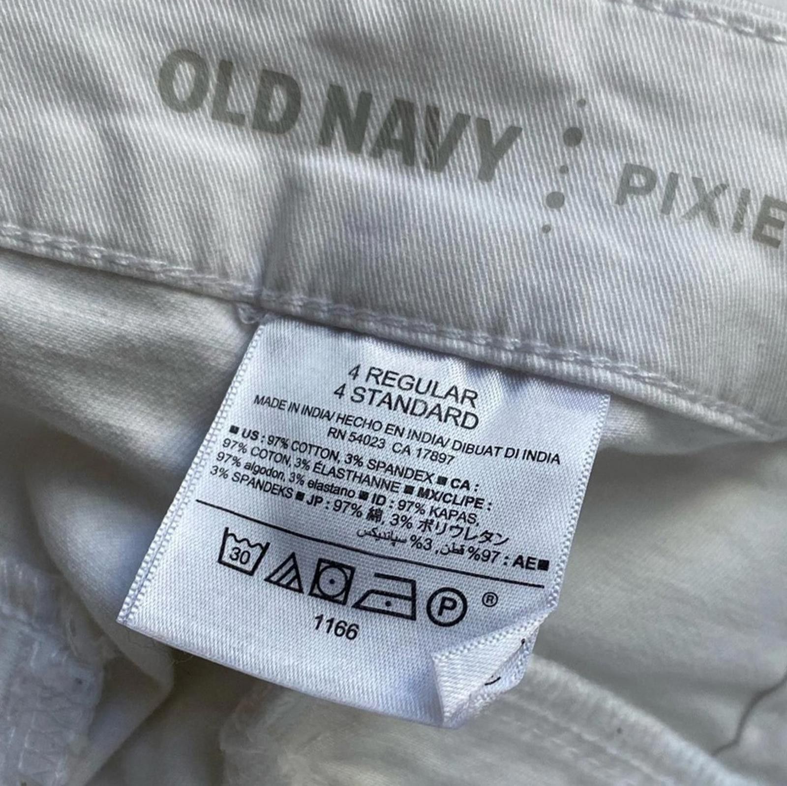 Old Navy Old Navy White Denim Pixie Pant Size 4 Size 27" / US 4 / IT 40 - 6 Thumbnail