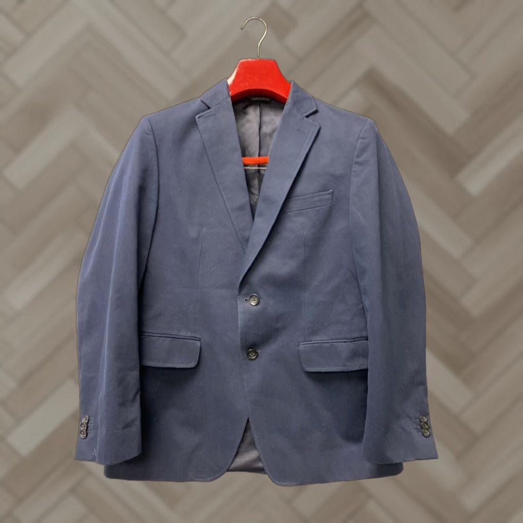 Banana Republic Banana Republic Blazer Mens 38S Slim Fit Cotton Blend Navy Blue Sport Coat Regular Notch Lapel 2-Button Front Inner Pockets Single-Breastedدام Size 38R - 1 Thumbnail
