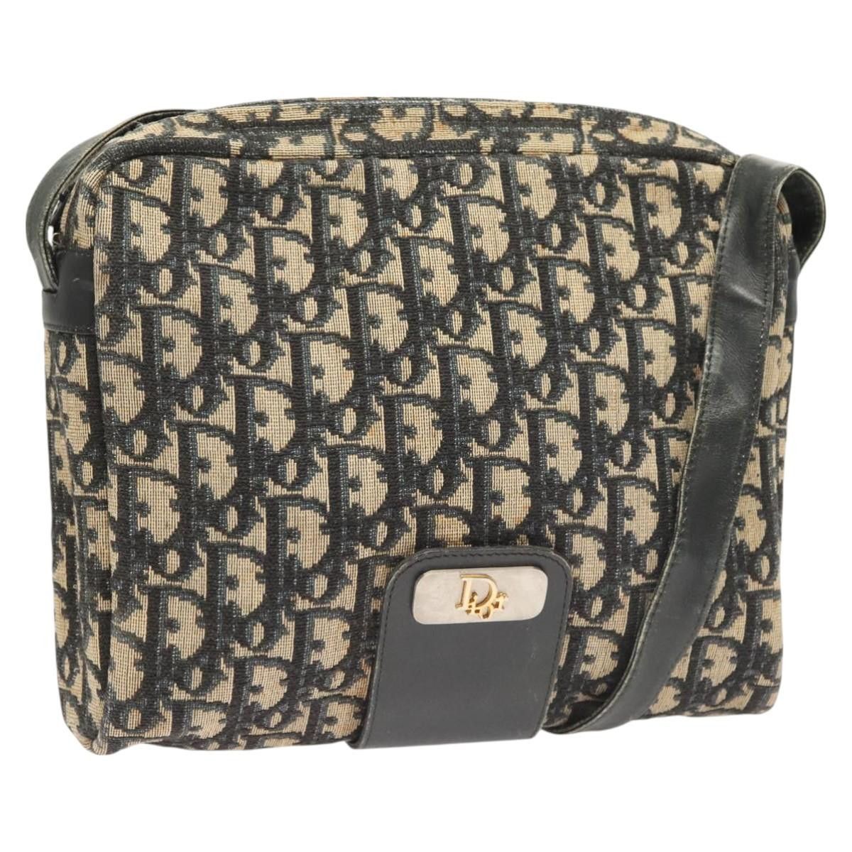 Dior DIOR Trotter Canvas Shoulder Bag Navy Gold Size ONE SIZE - 1 Thumbnail
