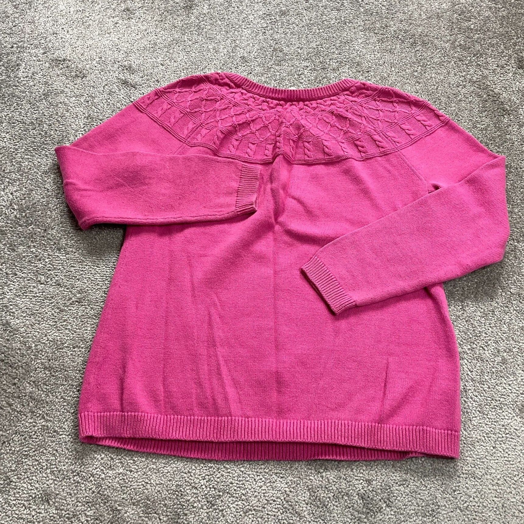 Talbots Talbots Sweater Shirt Womens Large Pink Crew Neck Knit Raglan 100% Cotton Regular Fit Vintage? No. 90s? Not applicable. Size L / US 10 / IT 46 - 2 Thumbnail