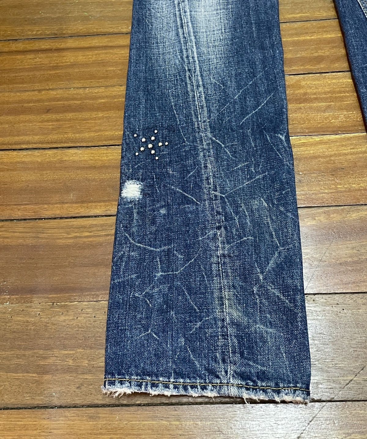 If Six Was Nine Rare Design Vintage Brand Antgauge Double Waist Jeans 1990s Size US 31 - 5 Thumbnail