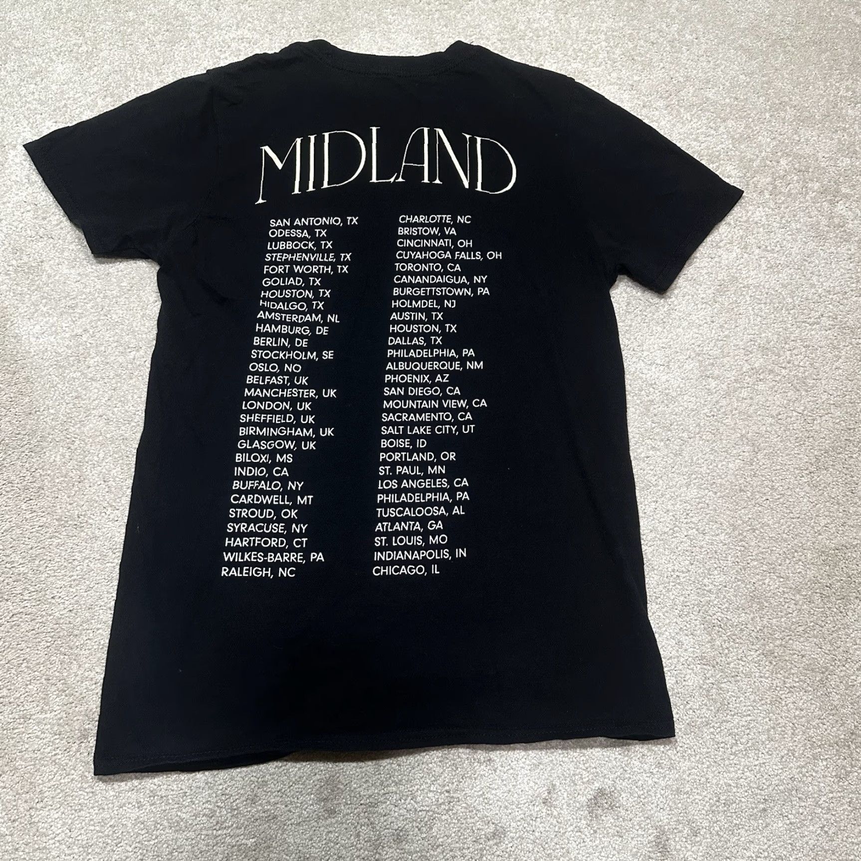 Vintage Midland Band T Shirt Black Mens Small 2020 World Tour Shirt Size US M / EU 48-50 / 2 - 2 Thumbnail