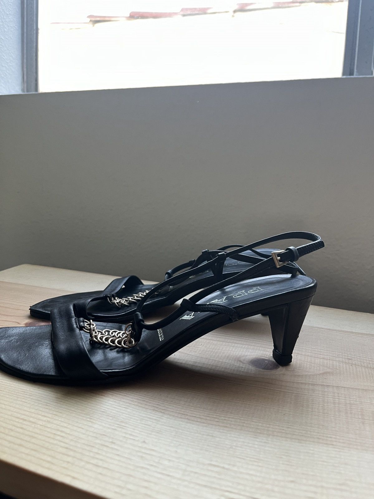 Prada × Vintage Vintage Prada leather heeled sandals Size US 6.5 / IT 36.5 - 2 Thumbnail