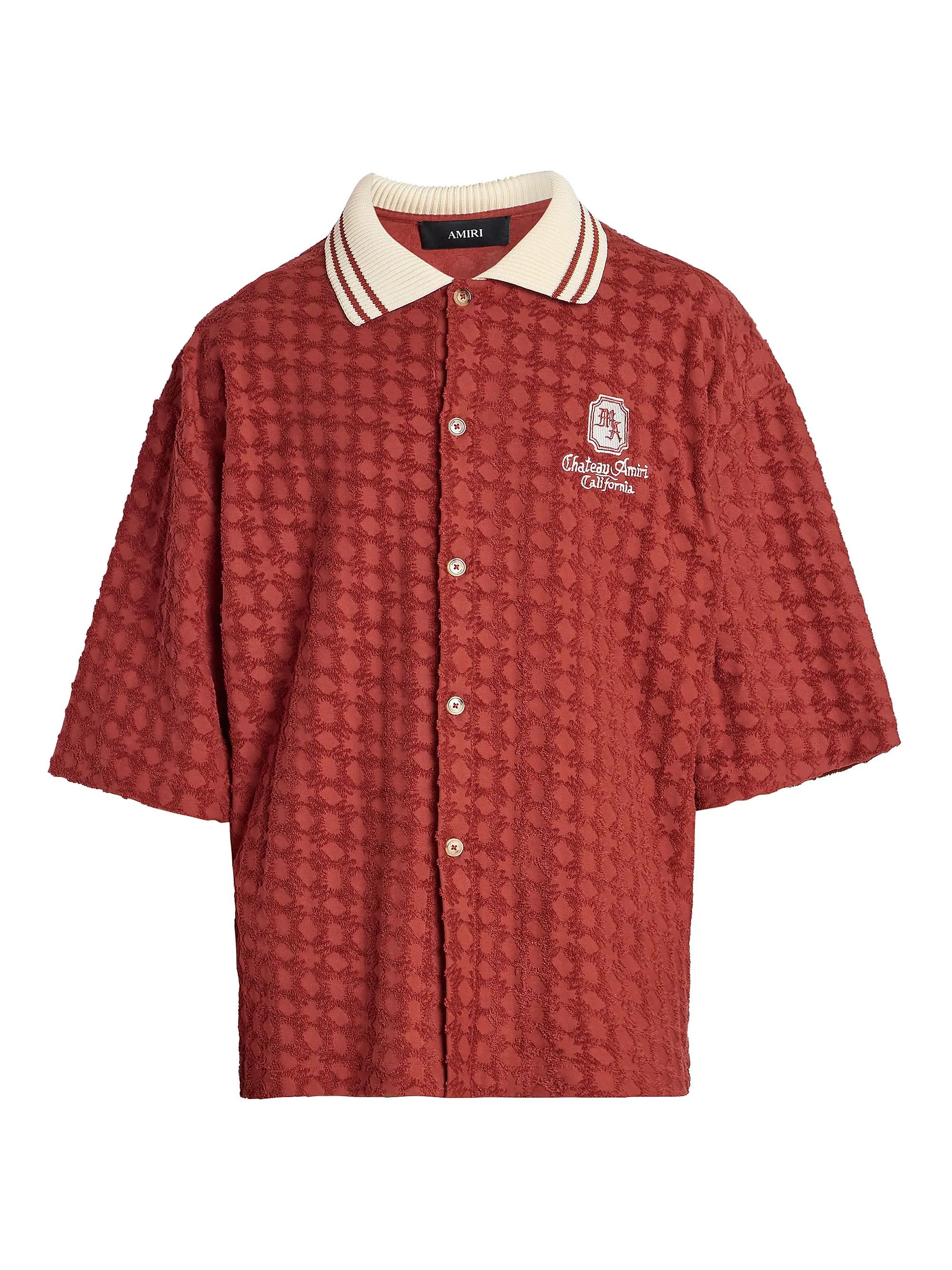 Amiri os11x0526 MA Chateau Oversized Button-Front Shirt Terracotta Size US L / EU 52-54 / 3 - 1 Thumbnail