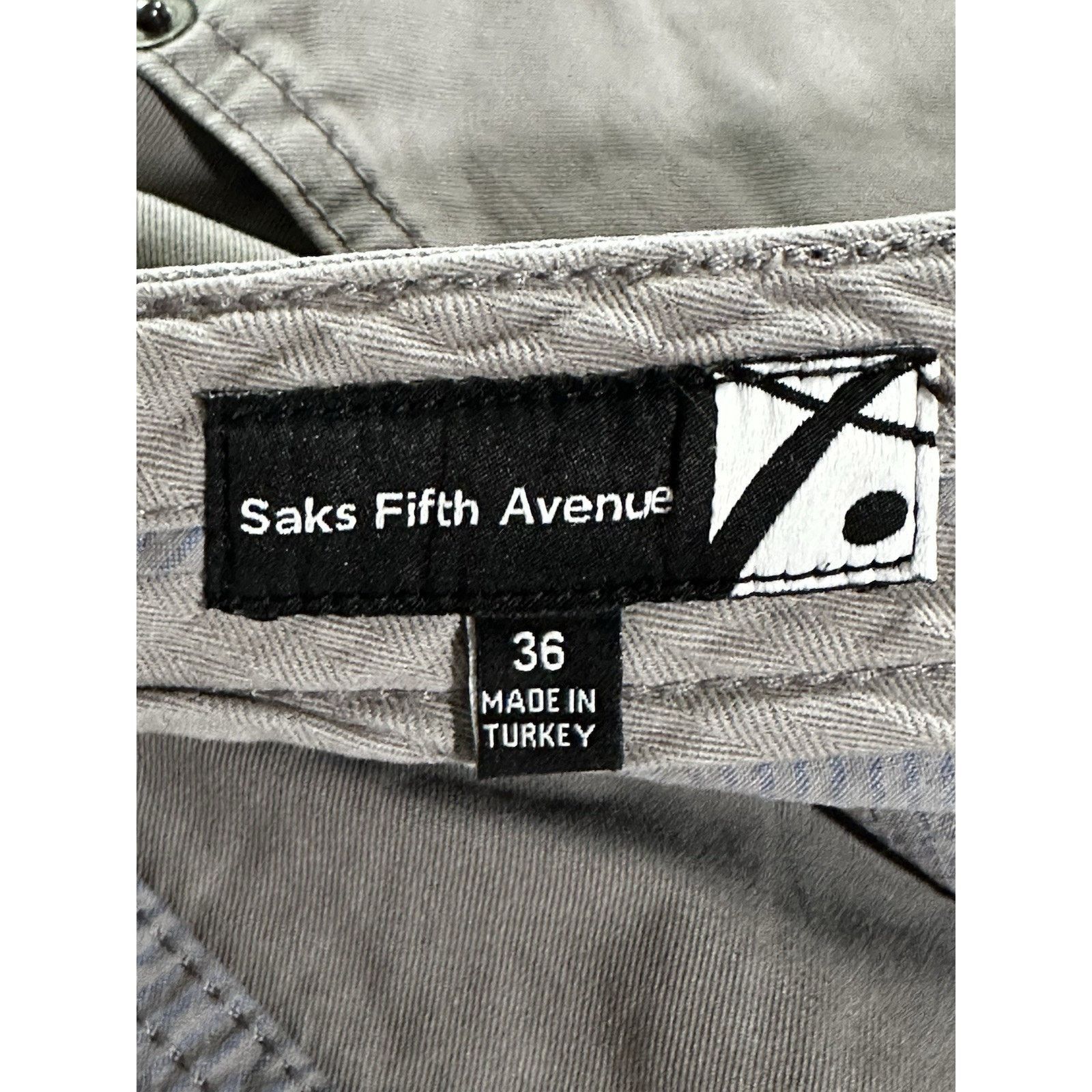 Saks Fifth Avenue Saks Fifth Avenue Gray Chino Canvas Pants Sz36 Casual Size US 36 / EU 52 - 3 Thumbnail