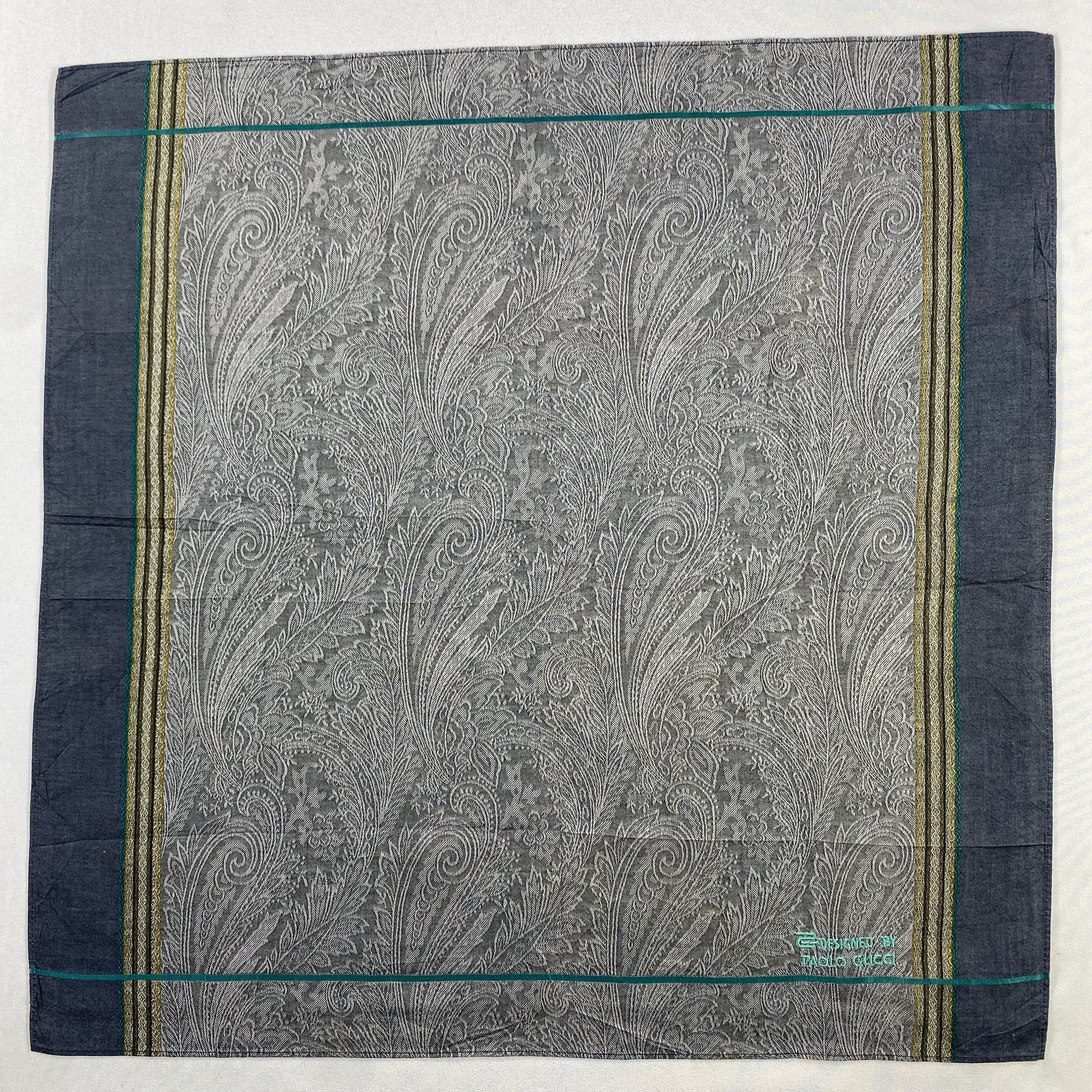 Paolo Gucci × Vintage Paolo Gucci Handkerchief / Neckerchief / Bandana-P1089 Size ONE SIZE - 1 Thumbnail