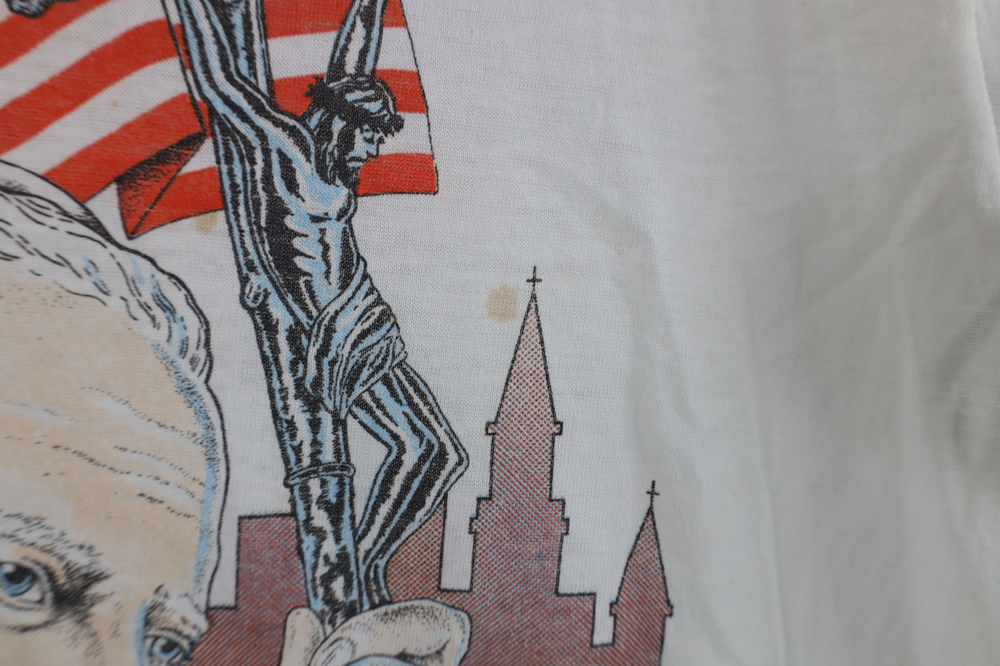 Vintage Vintage 80s Paul II Catholic Christian T-Shirt White USA Size M / US 6-8 / IT 42-44 - 5 Thumbnail