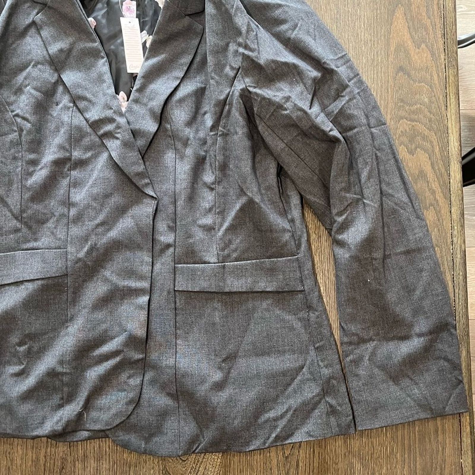 Vintage NWT Candies Juniors Grey Button Front Blazer - Size XXL Size XXL / US 16-18 / IT 52-54 - 3 Thumbnail