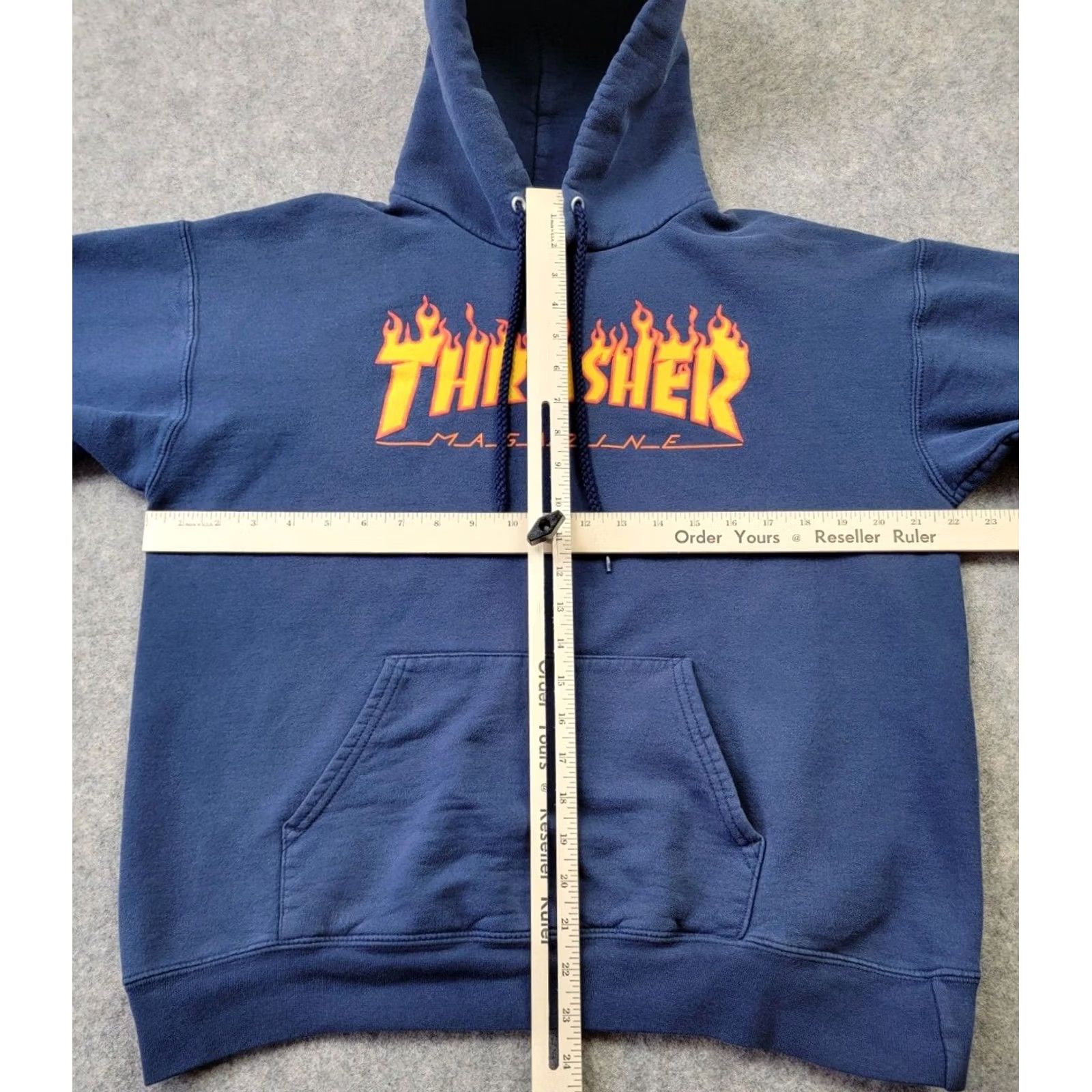 Thrasher Thrasher Hooded Sweatshirt Mens Medium Blue Flame Logo Skater Magazine Size US M / EU 48-50 / 2 - 2 Thumbnail