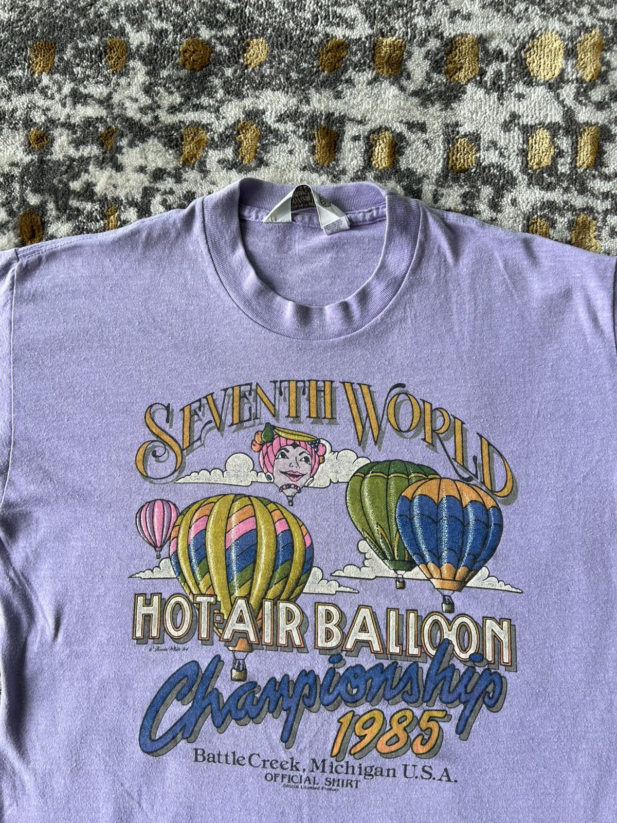 Vintage 80s Hot Air Balloon Championship Festival t shirt Size US L / EU 52-54 / 3 - 2 Thumbnail