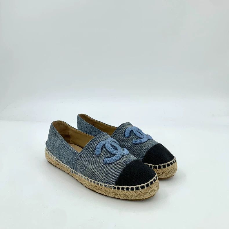 Chanel Chanel Blue Logo Embroidered Casual SlipOn Shoes -2505 Size US 5.5 / EU 38 - 2 Thumbnail