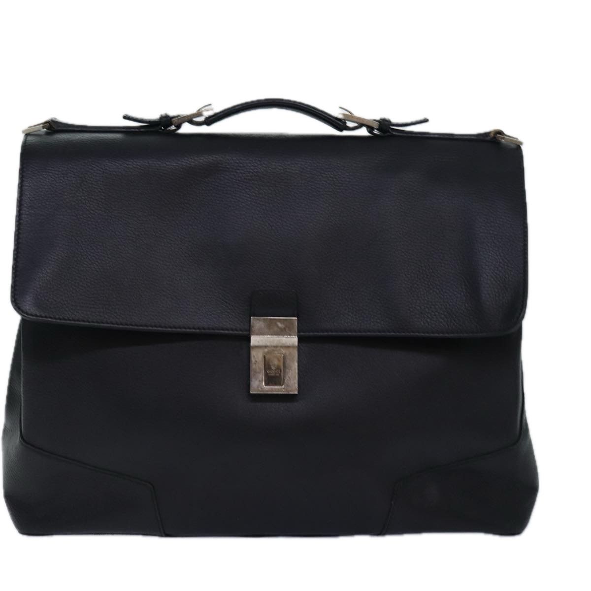 Gucci Black Leather Briefcase Bag (Pre-Owned) Size ONE SIZE - 1 Thumbnail
