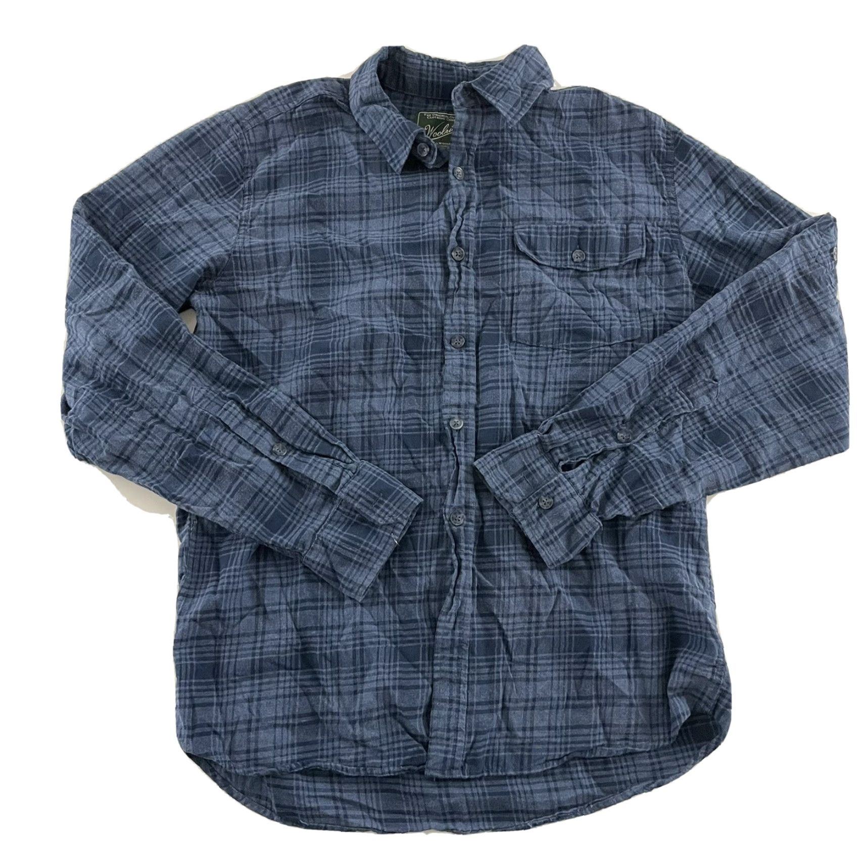 Vintage Woolrich Men Blue Button-Up Long Sleeve Shirt Modern Fit M Size Medium Blue Shirt Mens Woolrich Modern Fit Long Sleeve Button Front Shirt Mens M Blue Size US M / EU 48-50 / 2 - 2 Thumbnail
