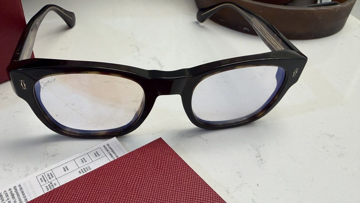 Cartier Tortoiseshell Square Sunglasses Size ONE SIZE - 9 Thumbnail