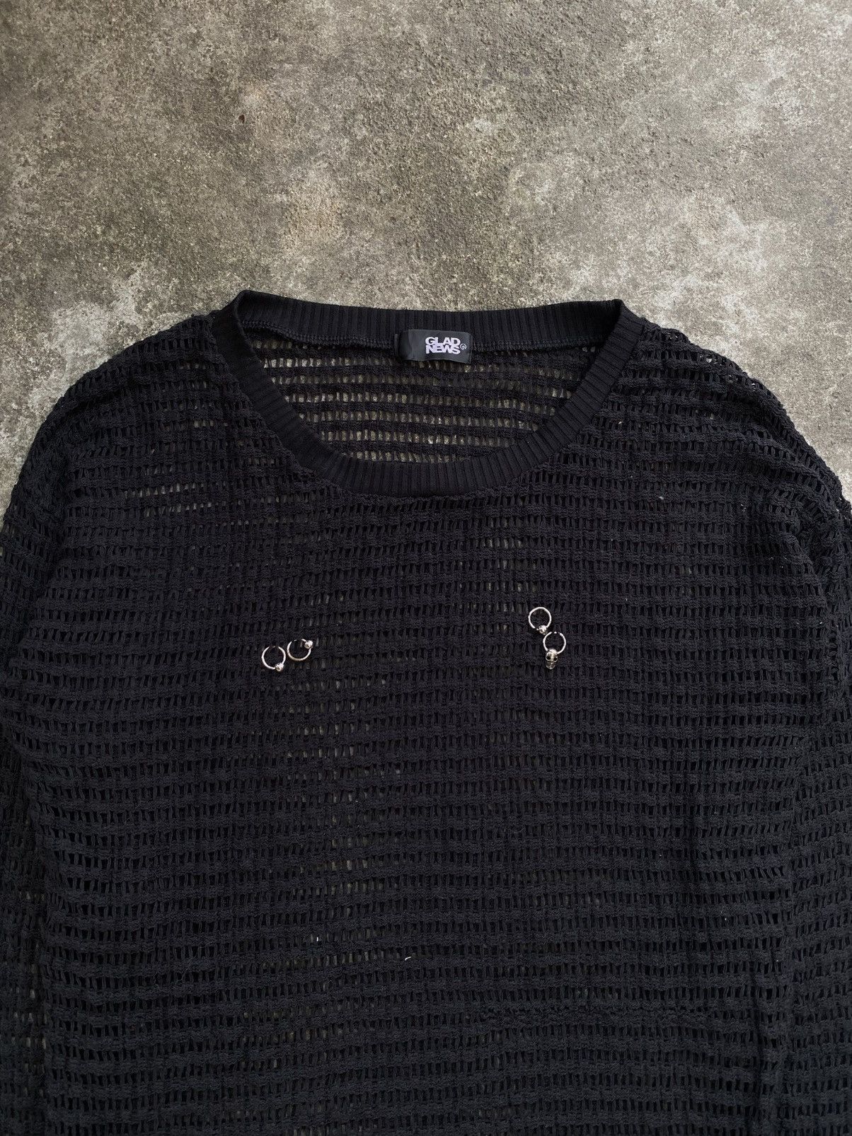 Japanese Brand GLAD NEWS EARRING SKULL NET MESH TOPS Size US S / EU 44-46 / 1 - 2 Thumbnail