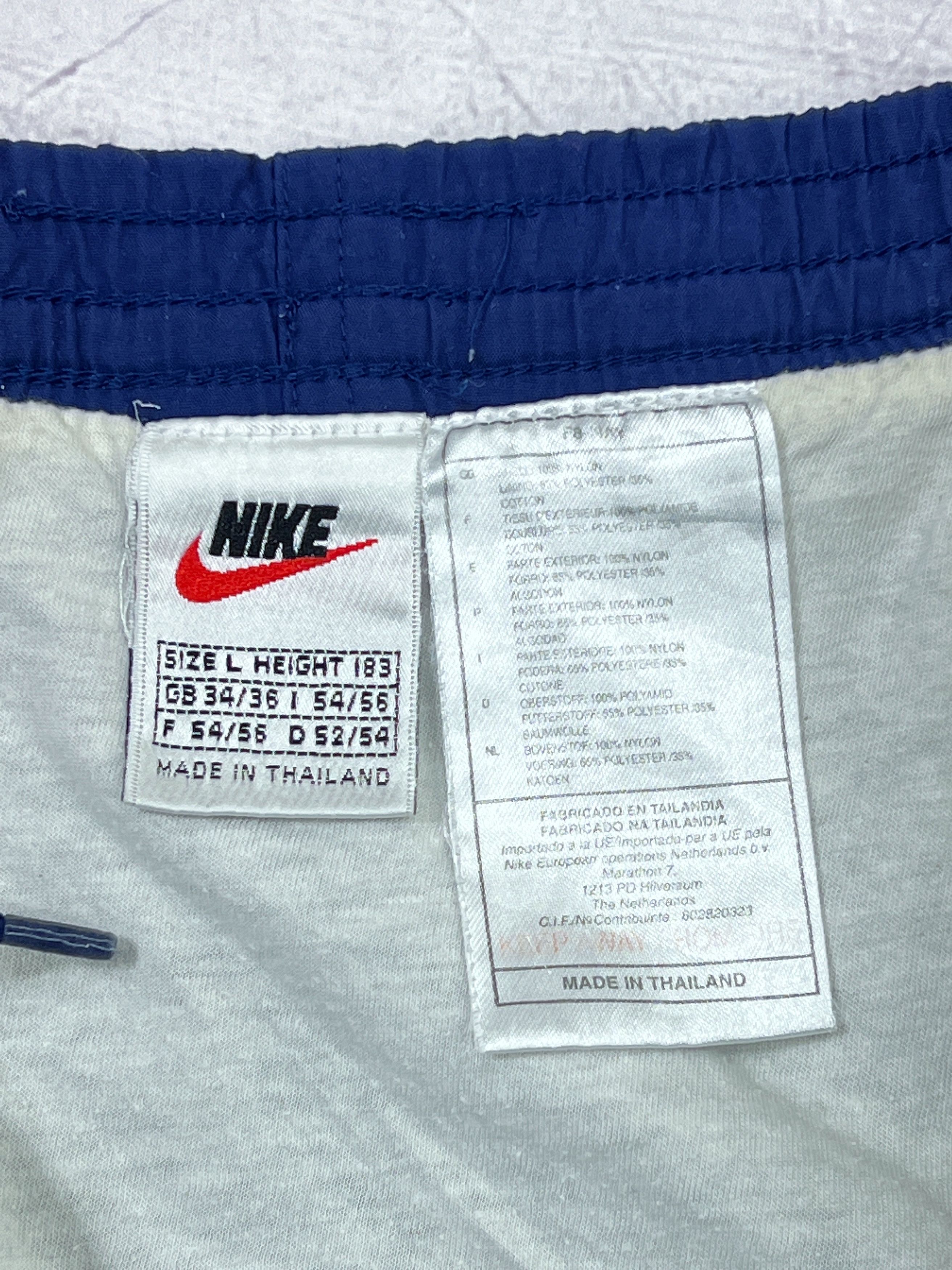 Nike × Vintage Vintage Nike Shorts Swoosh Logo Dark Blue Size US 36 / EU 52 - 10 Thumbnail