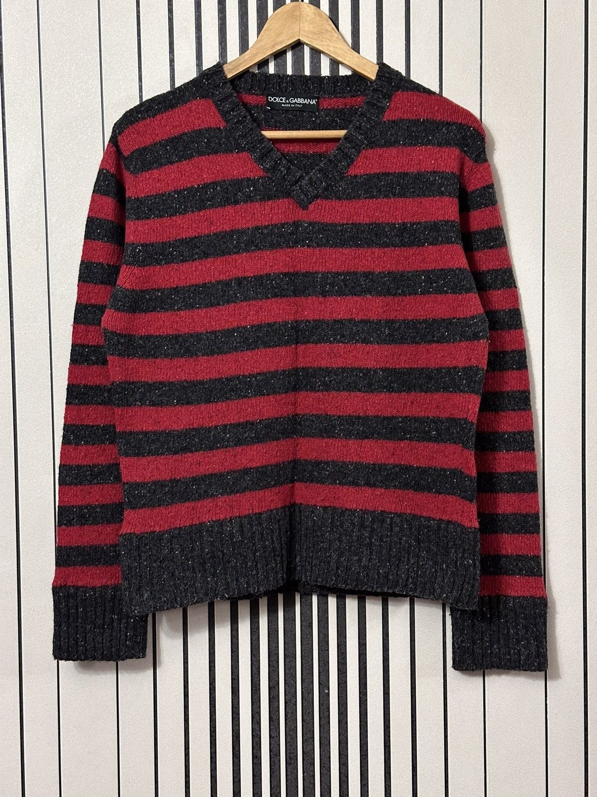 Dolce & Gabbana Dolce Gabbana “Freddy Krueger” Striped Wool Y2k Sweater Size US M / EU 48-50 / 2 - 1 Thumbnail