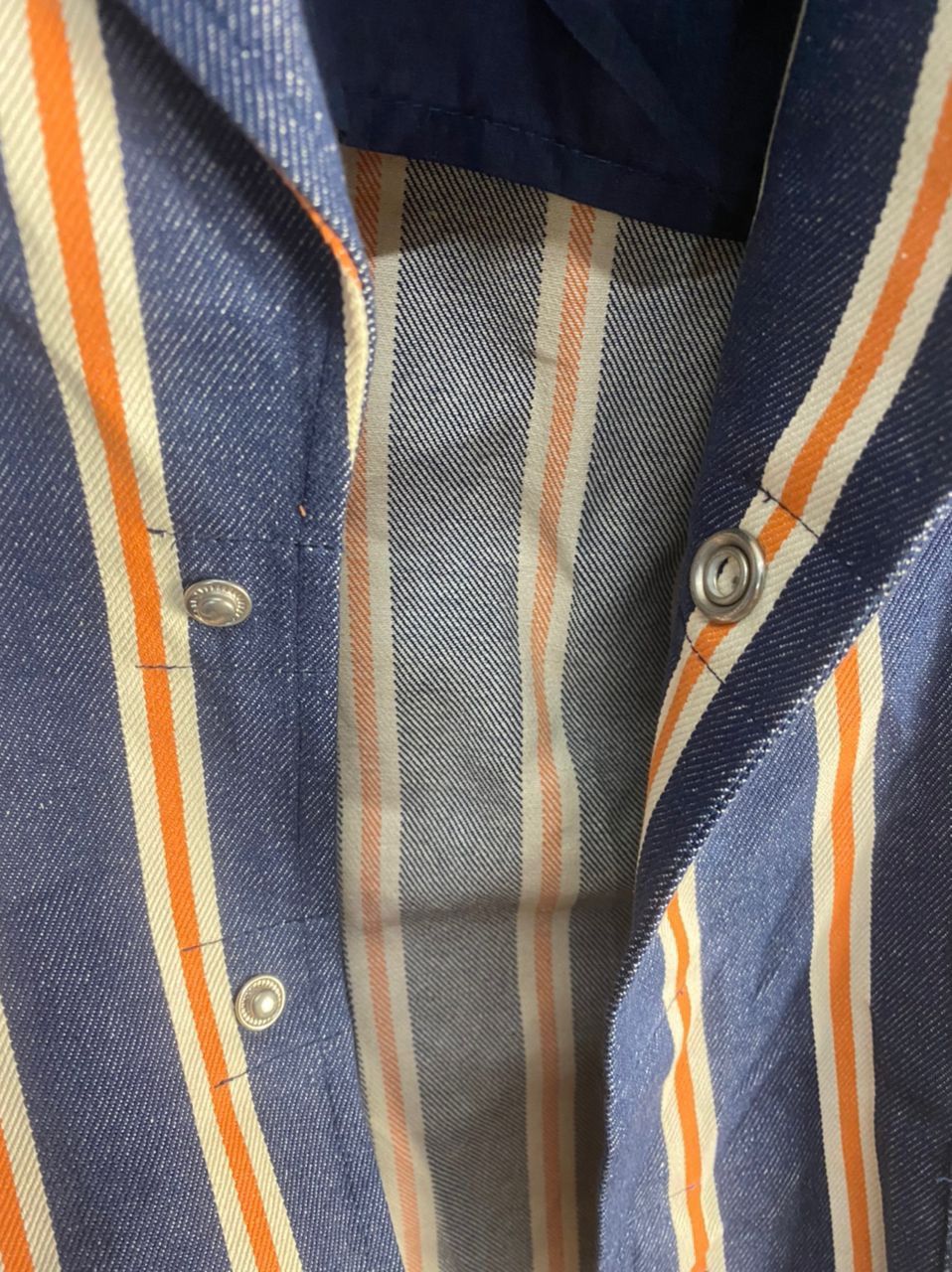 Designer × W&LT × Walter Van Beirendonck 🔥RARE🔥Vintage W&.L.T denim stripe snap button blazer jacket Size US S / EU 44-46 / 1 - 14 Thumbnail