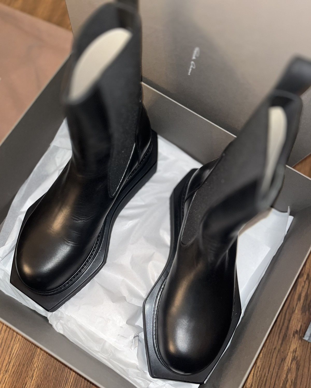 Rick Owens Black Beatle Turbo Cyclops Boots | Grailed 
