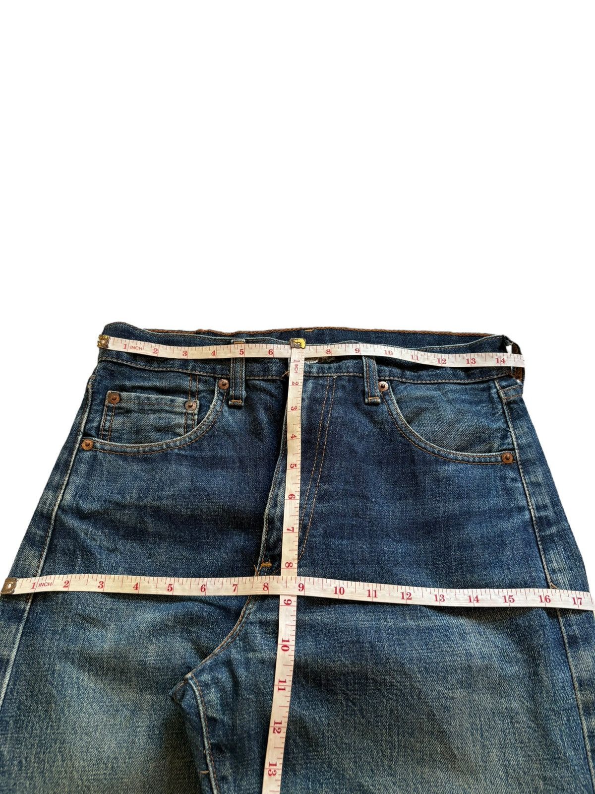 Levi's Vintage 90s Levis 502 Big E Selvedge Mud Wash Loose Jean Size US 29 - 13 Thumbnail
