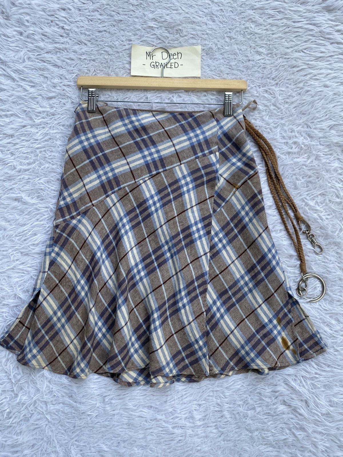 Burberry Rare Vintage Burberry Checkered Midi Skirt Size 26" / US 2 / IT 38 - 4 Thumbnail