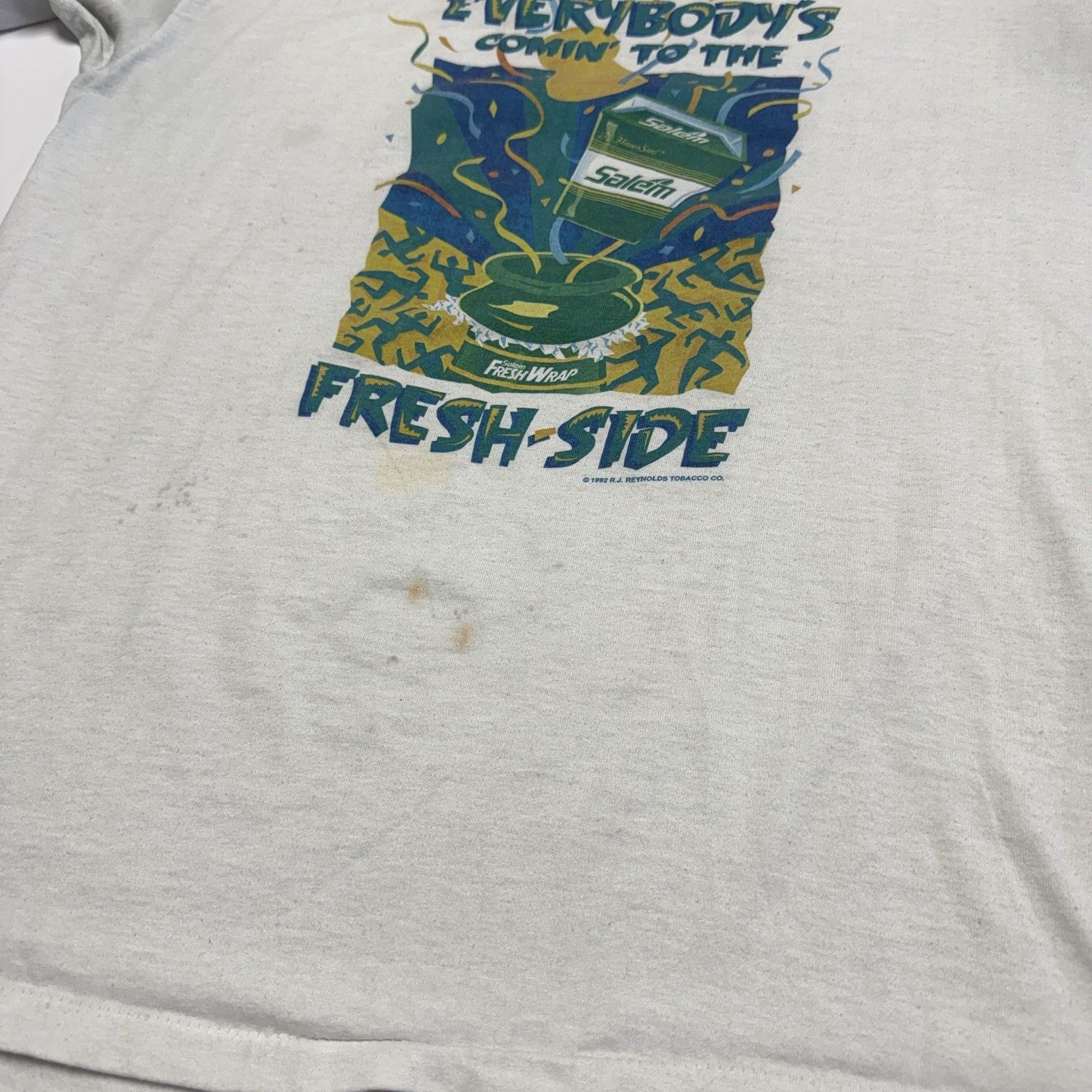 Vintage Vintage Salem Shirt Mens XL White 90s USA Cig Promo Tee Fres Size US XL / EU 56 / 4 - 9 Thumbnail