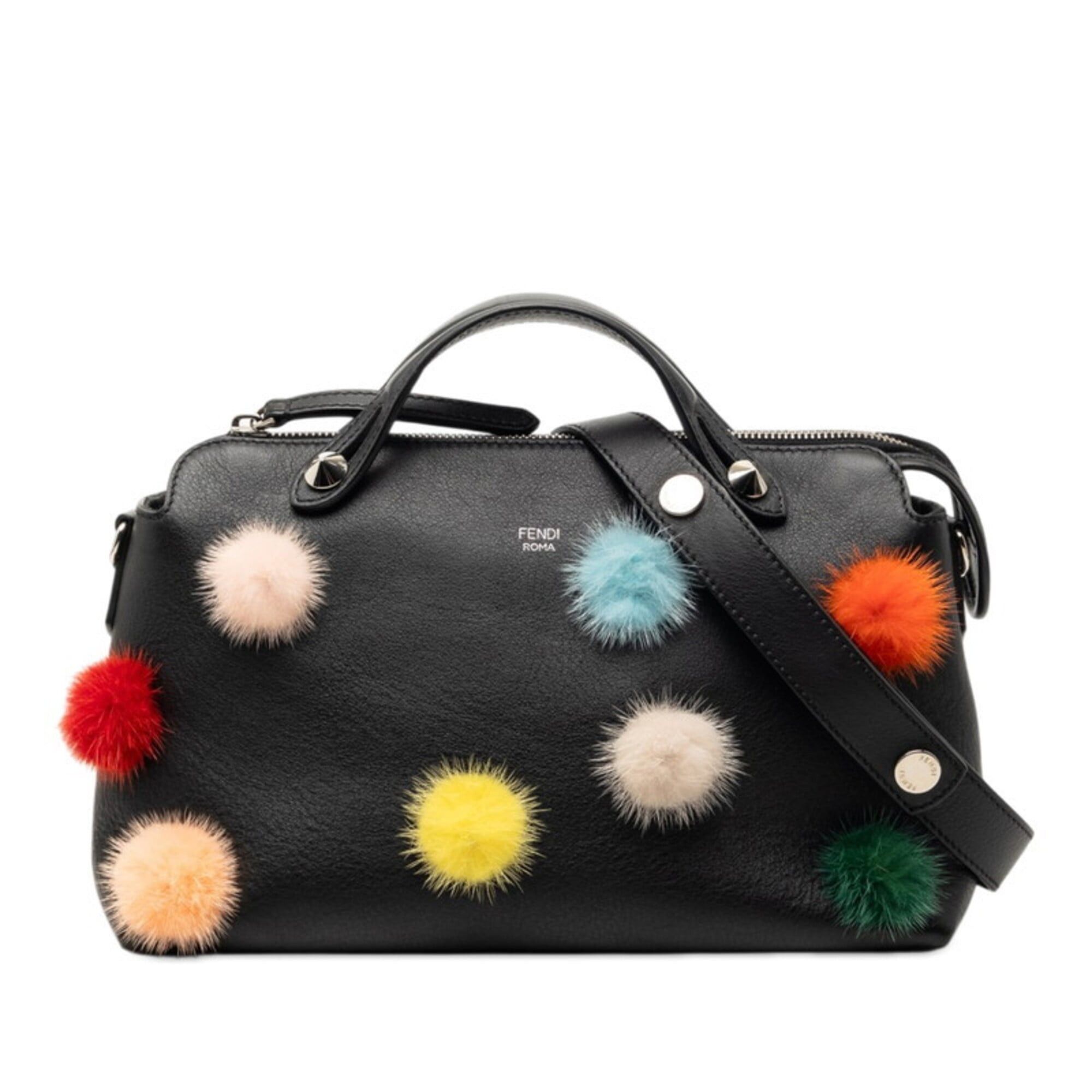 Fendi Fendi By The Way Medium Handbag Shoulder Bag 2WAY 8BL124 Black Multicolor Leather Fur Women's FENDI Size ONE SIZE - 1 Thumbnail
