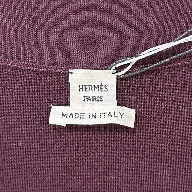 Hermes HERMES Wine Red Cashmere Sleeveless Cardigan Dress Size XS / US 0-2 / IT 36-38 - 4 Thumbnail