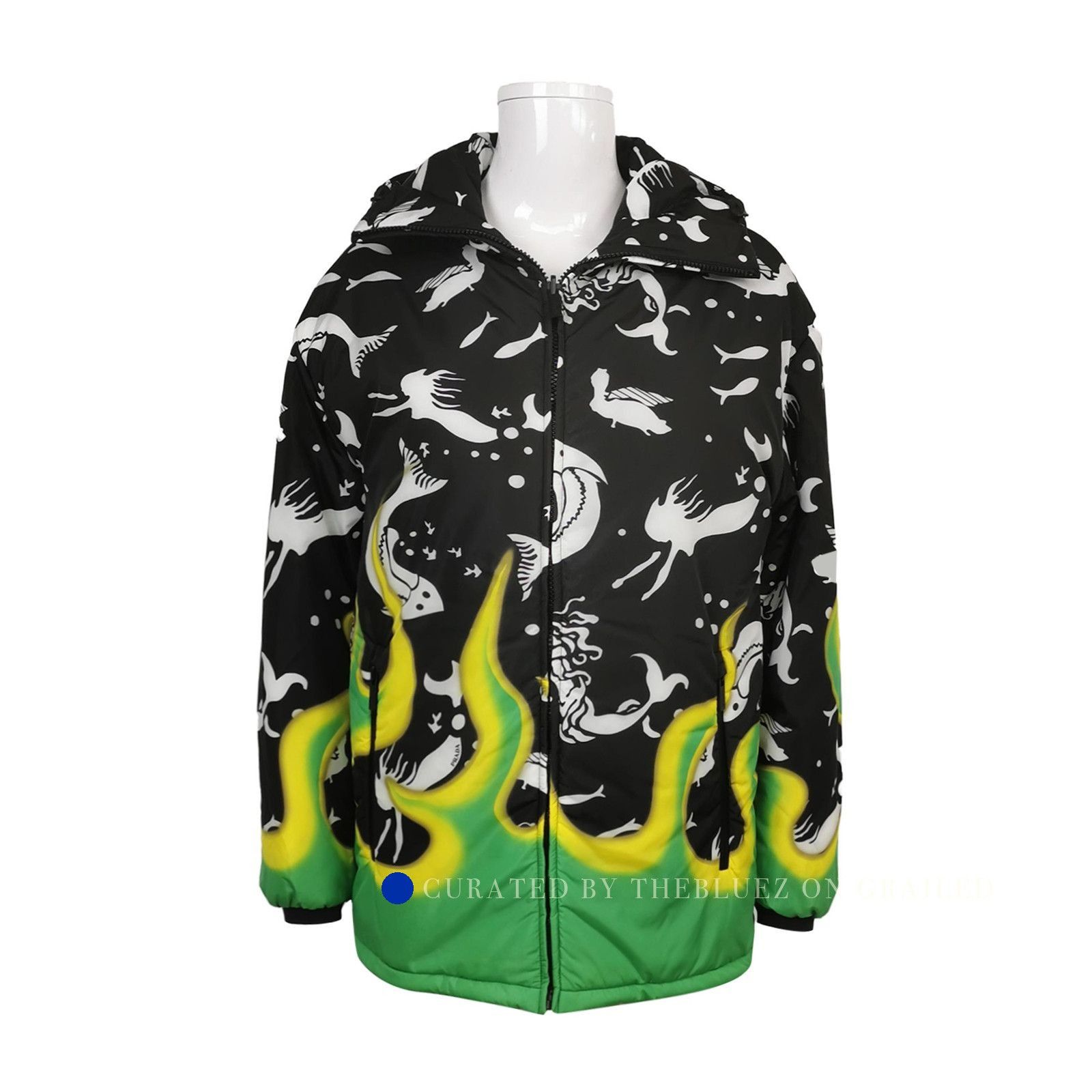 Prada Colorful Graphic Padded Jacket in Size XS Size US XS / EU 42 / 0 - 1 Thumbnail