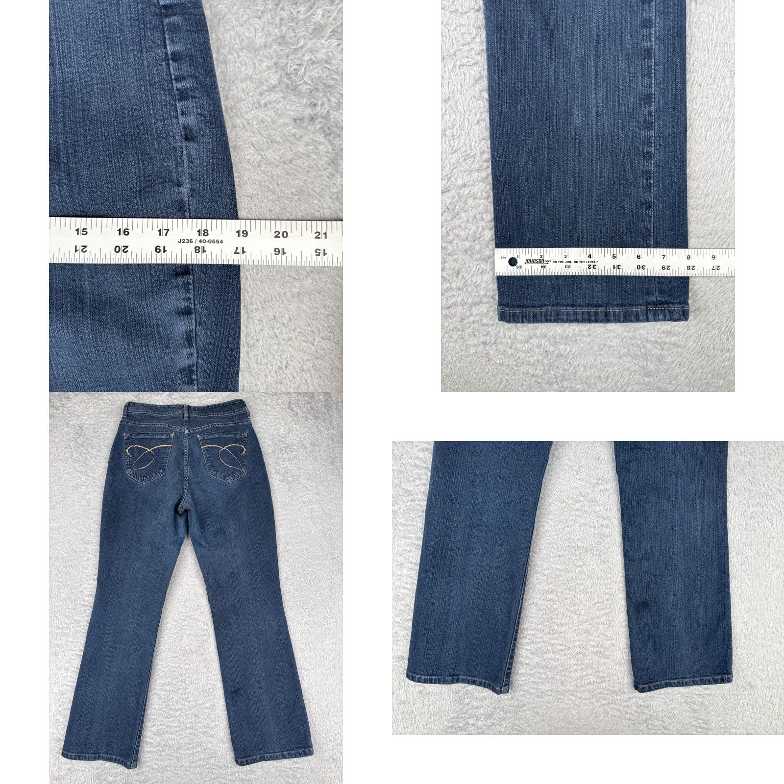 Vintage Chicos Jeans Women Blue Denim Bootcut 0 S 26x28 Mid Rise Cotton Blend Stretch Regular 5-Pocket Design Size 25" / US 0 / IT 36 - 9 Thumbnail