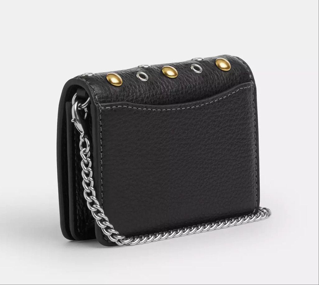 Coach Mini Wallet On A Chain With Rivets CCI80 Size ONE SIZE - 9 Thumbnail