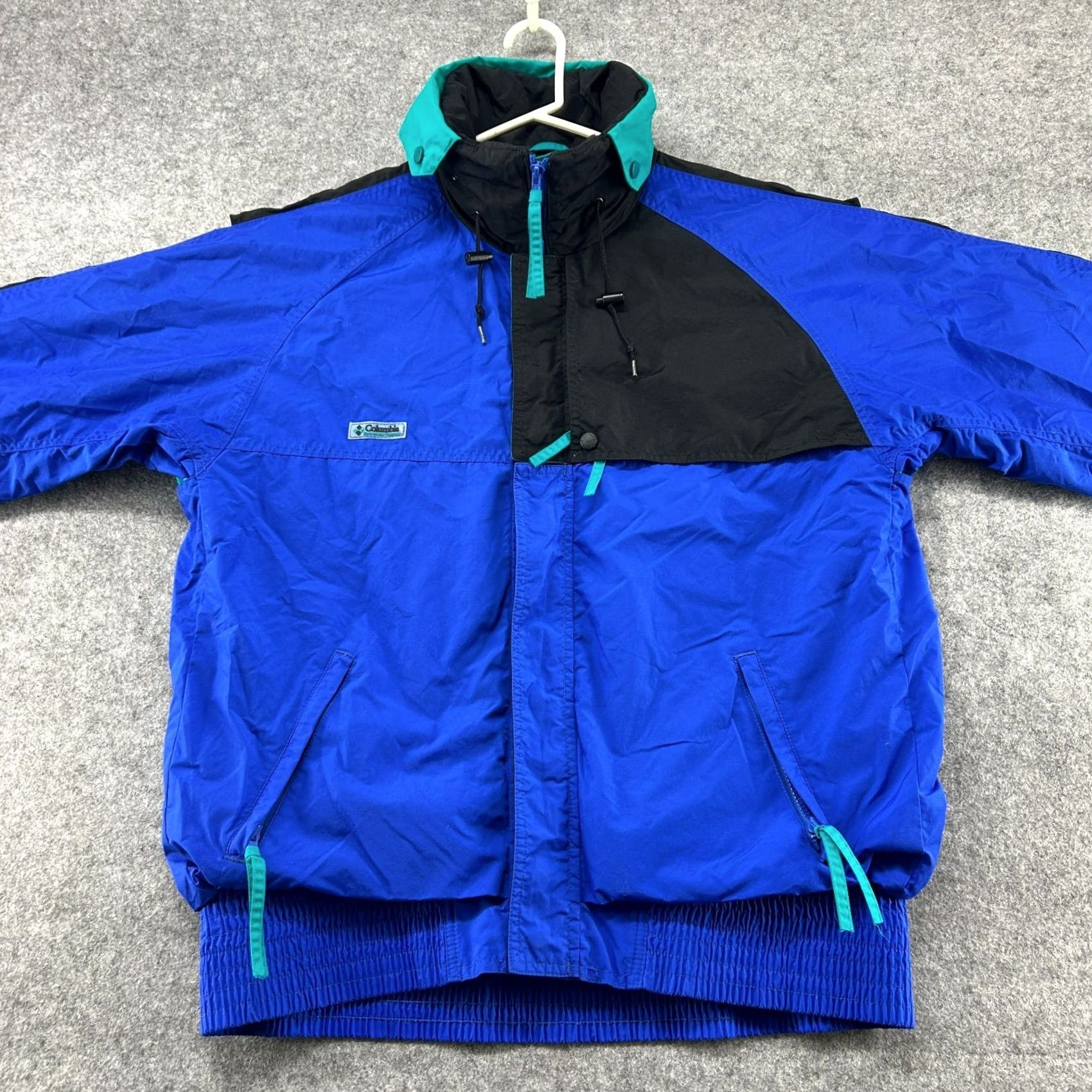 Vintage VINTAGE Columbia Titanium Tech Parka Jacket Mens L Blue Black Hooded Ski Snowboard Nylon 90s Size US L / EU 52-54 / 3 - 3 Thumbnail