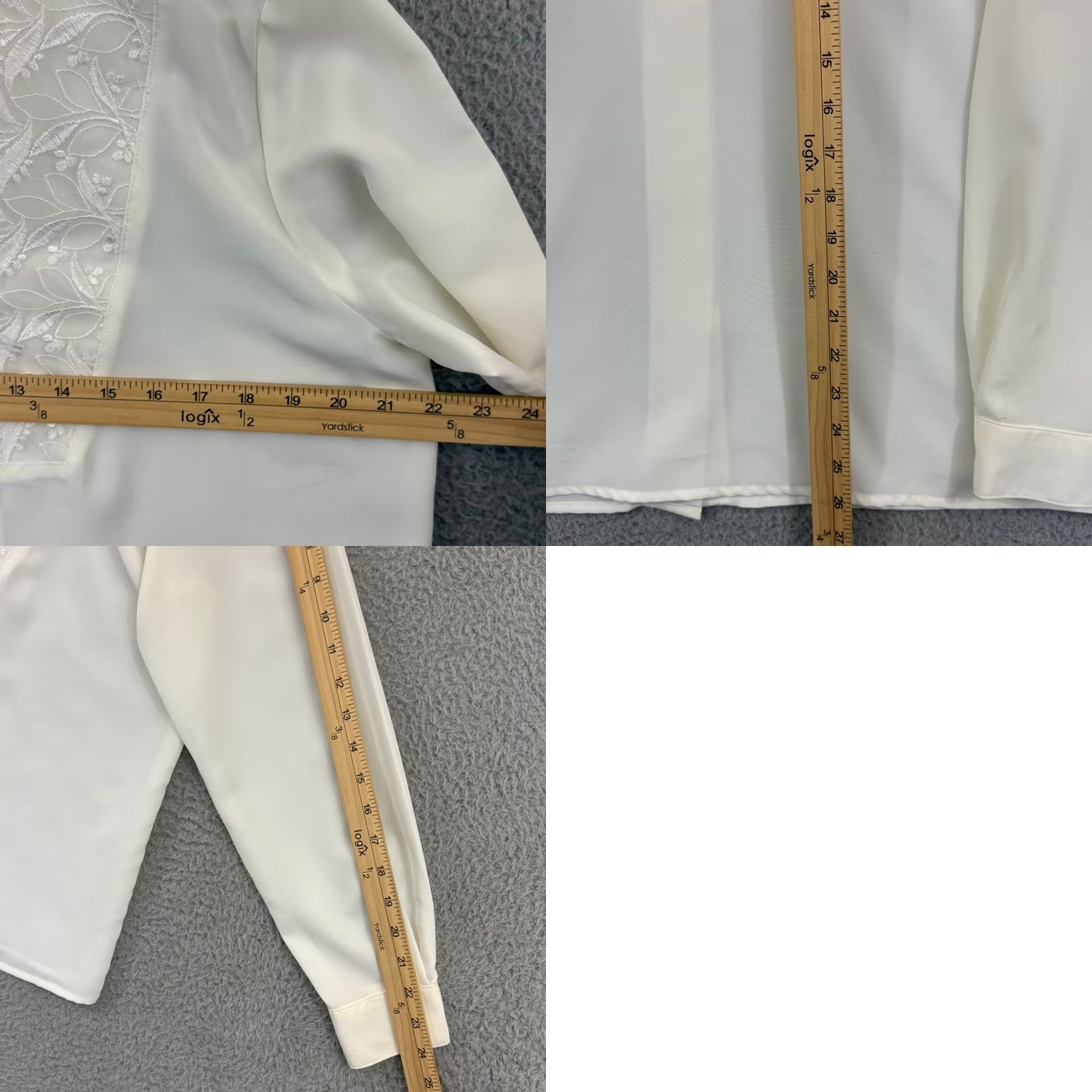 Vintage VINTAGE Sellecca Shirt Womens 12 White Blouse Embroidered 80s Button Lace Top Size XL / US 12-14 / IT 48-50 - 8 Thumbnail