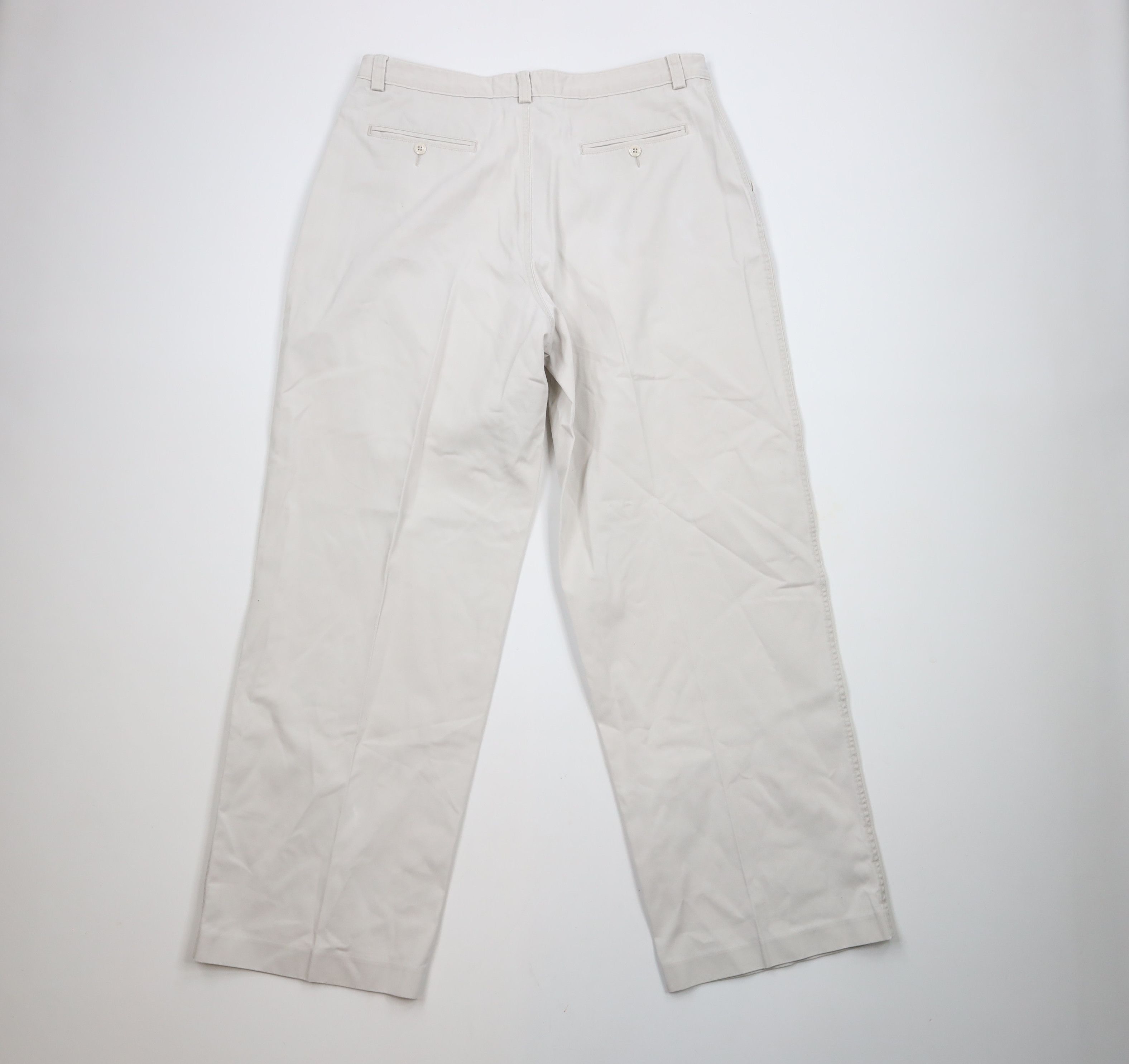 J.Crew × Vintage Vintage 90s J Crew Wide Leg Baggy Chino Pants Stone Beige Size US 36 / EU 52 - 8 Thumbnail