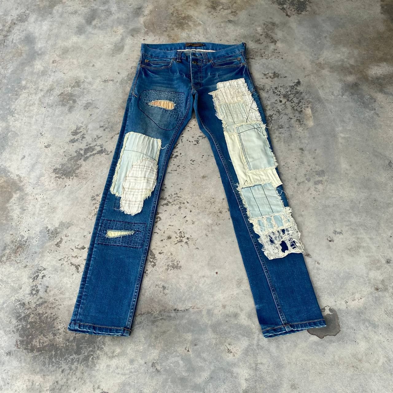 Japanese Brand JAPANESE BURN OUT BLUEWASH DISTRESSED BORO REWORKED DESIGN Size US 28 / EU 44 - 10 Thumbnail