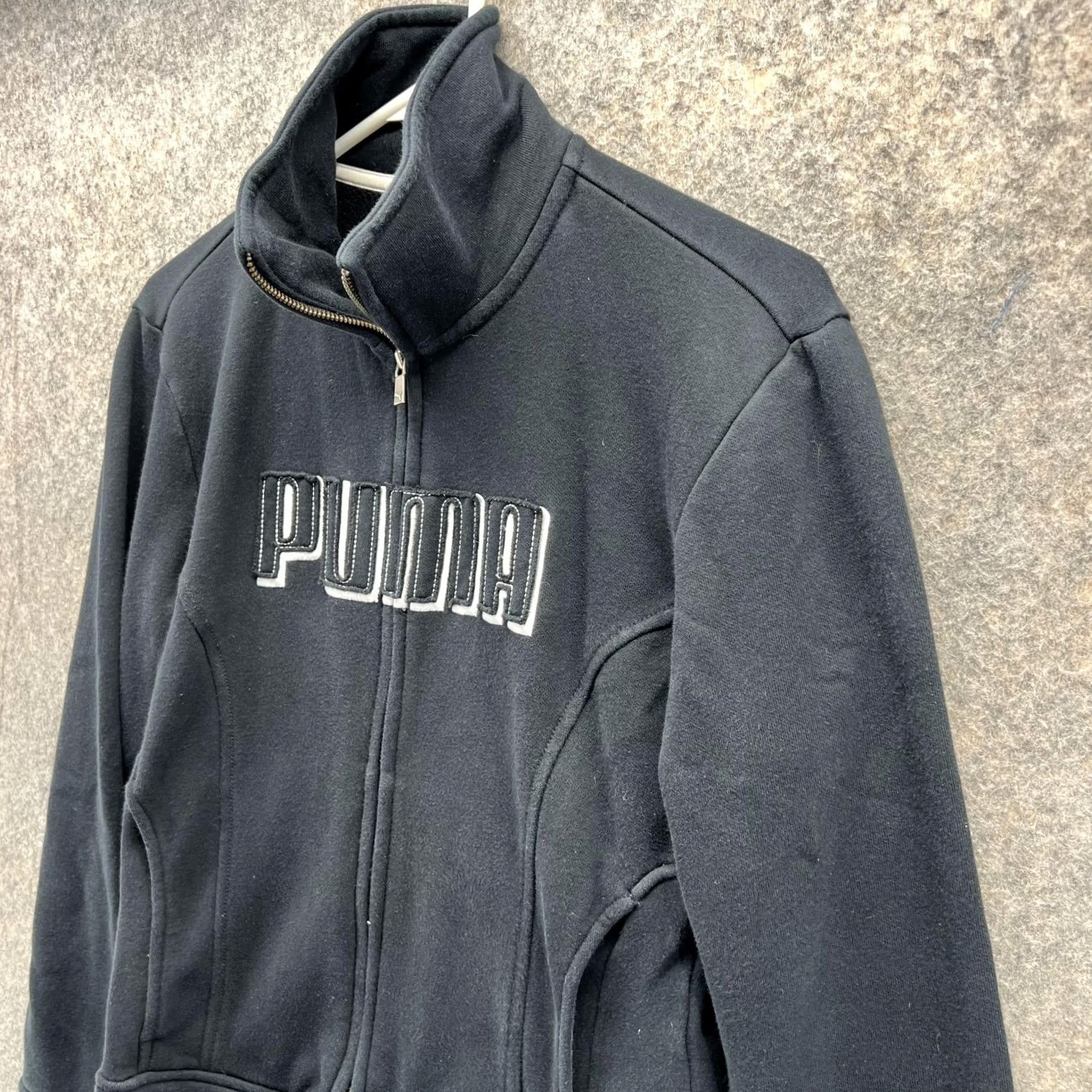 Puma Puma Sweater Women Medium Black Full Zip Fleece Sweatshirt Mock Neck Logo All Seasons Fall Winter Spring, Regular Fit, Casual Women Size M / US 6-8 / IT 42-44 - 4 Thumbnail