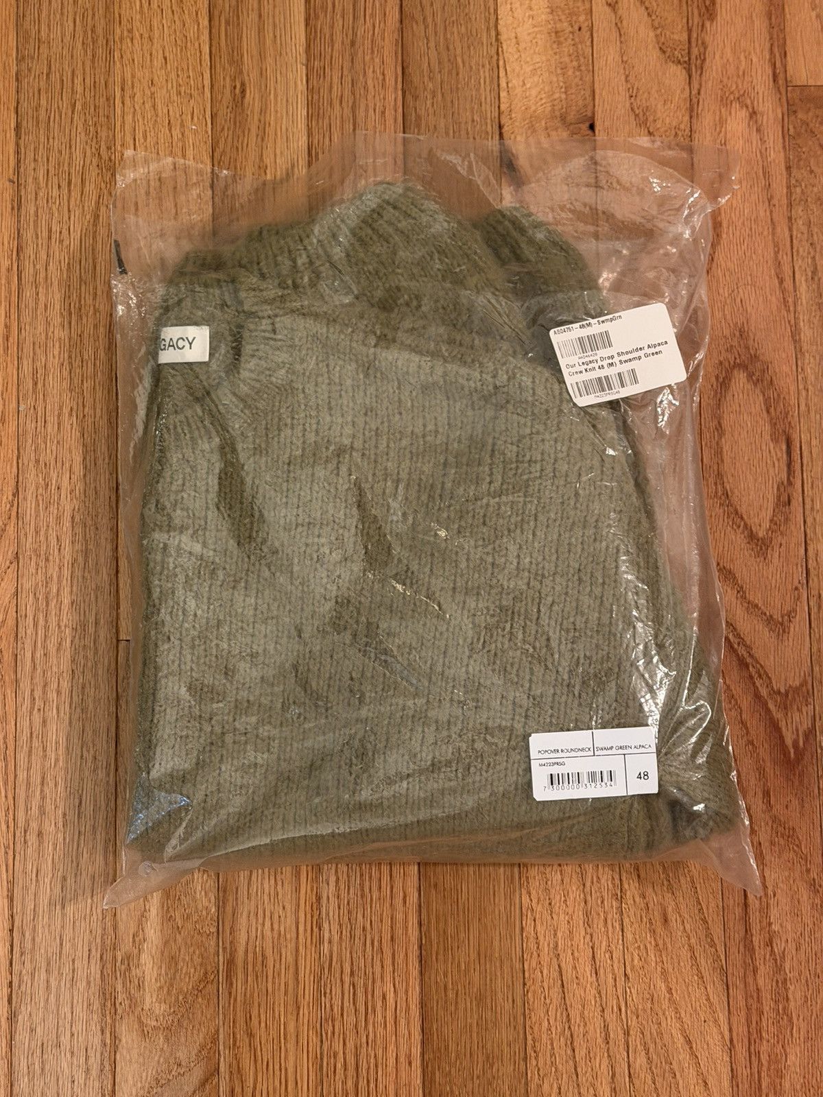 Our Legacy Our Legacy Drop Shoulder Alpaca Crew Knit in Swamp Green Size US M / EU 48-50 / 2 - 8 Thumbnail