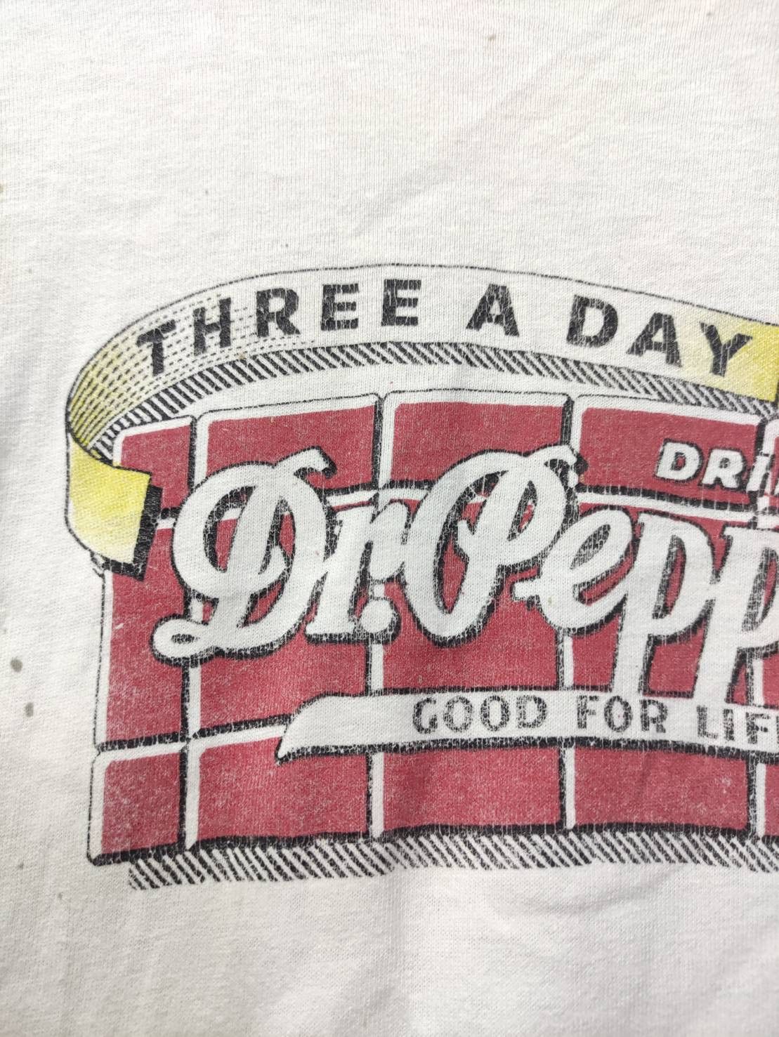 Vintage Vtg 90's Dr. Pepper "Three A Day" Single Stitch USA T-Shirt Size US L / EU 52-54 / 3 - 3 Thumbnail