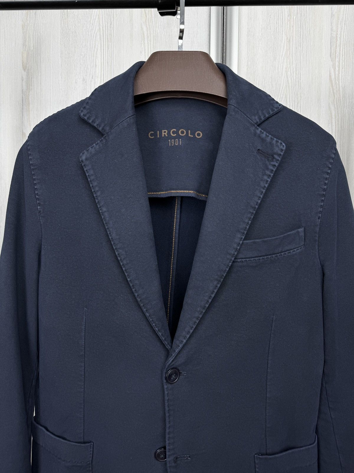 Circolo 1901 Circolo 1901 Navy blue stretch cotton unlined blazer sz 46 Size 36R - 3 Thumbnail