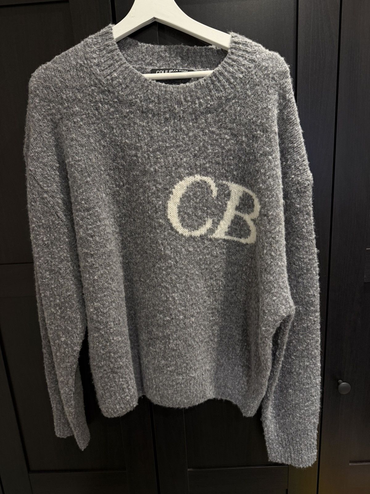 Cole Buxton Cole Buxton ‘CB’ grey marl knit sweater size SMALL Size US S / EU 44-46 / 1 - 1 Thumbnail