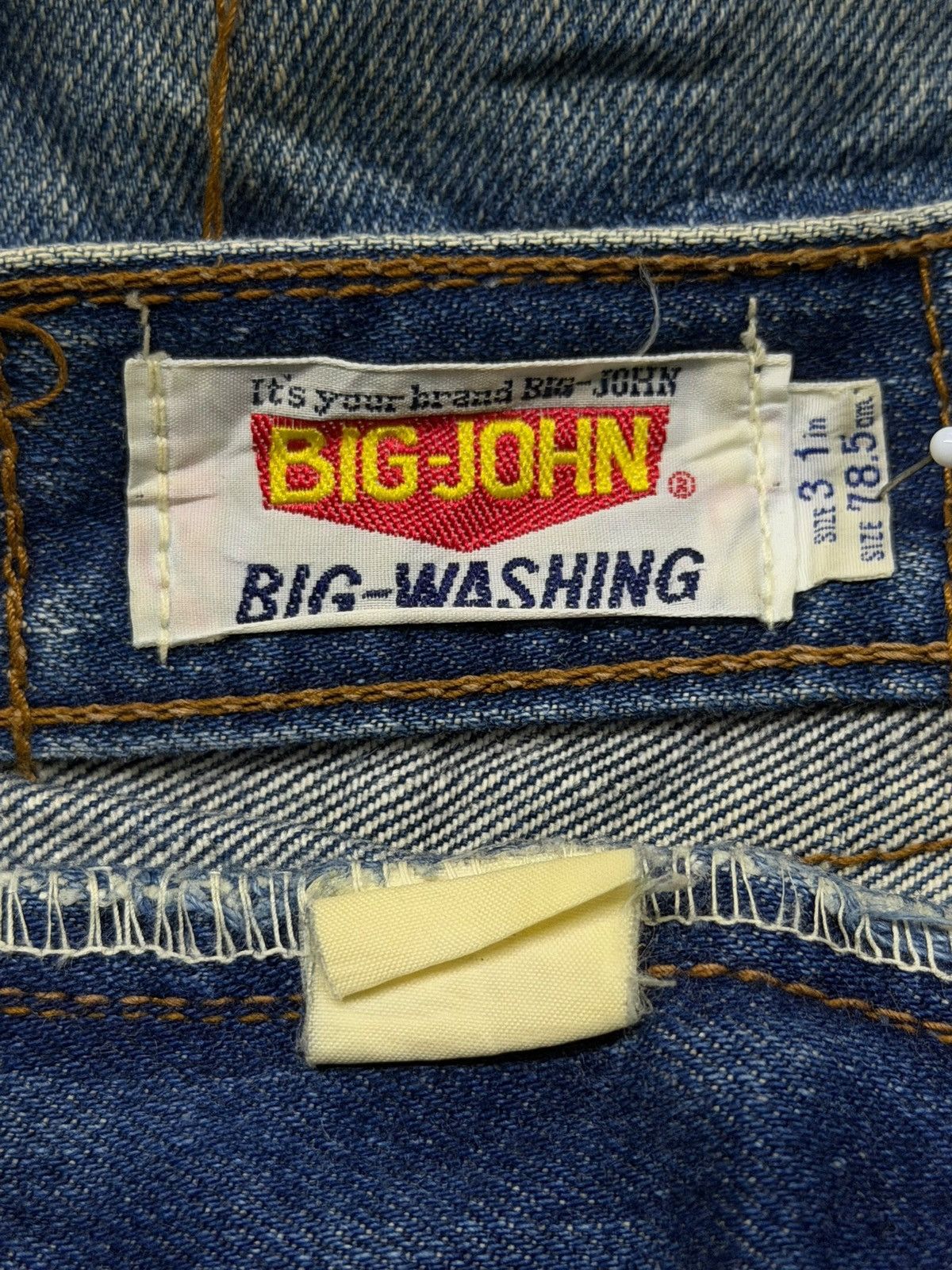 Big John Vintage 80s BIG JOHN BIG-WASHING Japan | Relaxed Straight 29 Size US 29 - 12 Thumbnail